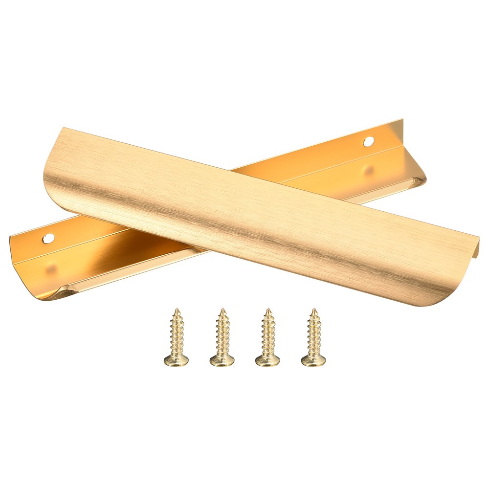 10 Pack Gold Finger Edge Pull Drawer Handles 6.3