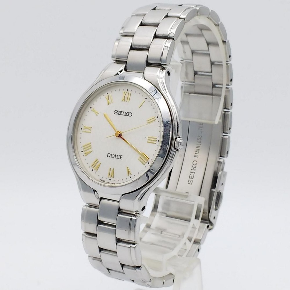 Seiko Dolce Men's Analog Quartz Watch with 7482 Battery Replacement