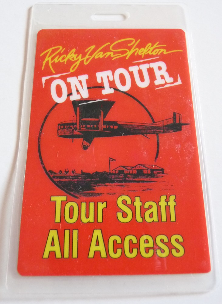 Ricky Van Shelton Staff AA Concert Tour Backstage Laminate Pass D12