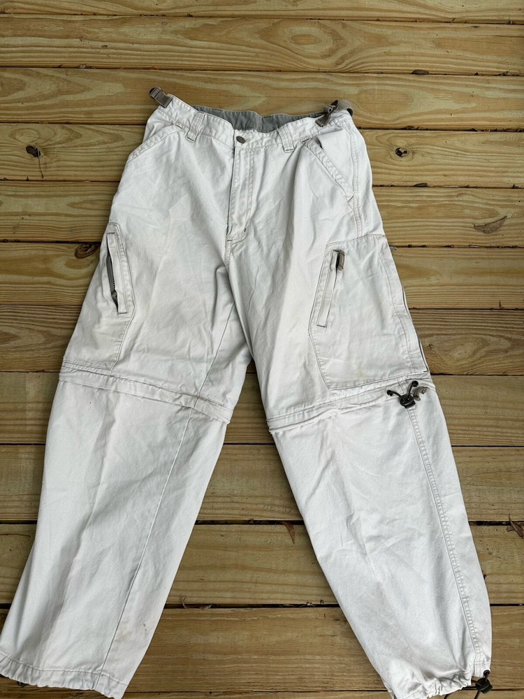 Vtg Adirondack ATC Convertible Cargo Pants Men’s 32X31 Green Belted Baggy Y2K