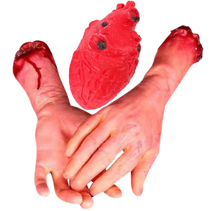 Realistic Bloody Severed Arms Halloween Decorations 2 Pack Scary Prop