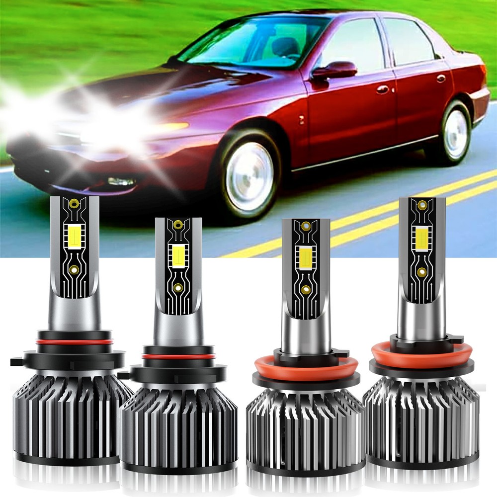 2003 Saturn L200 LED Headlight Kit 9005+H11 High Low Beam White
