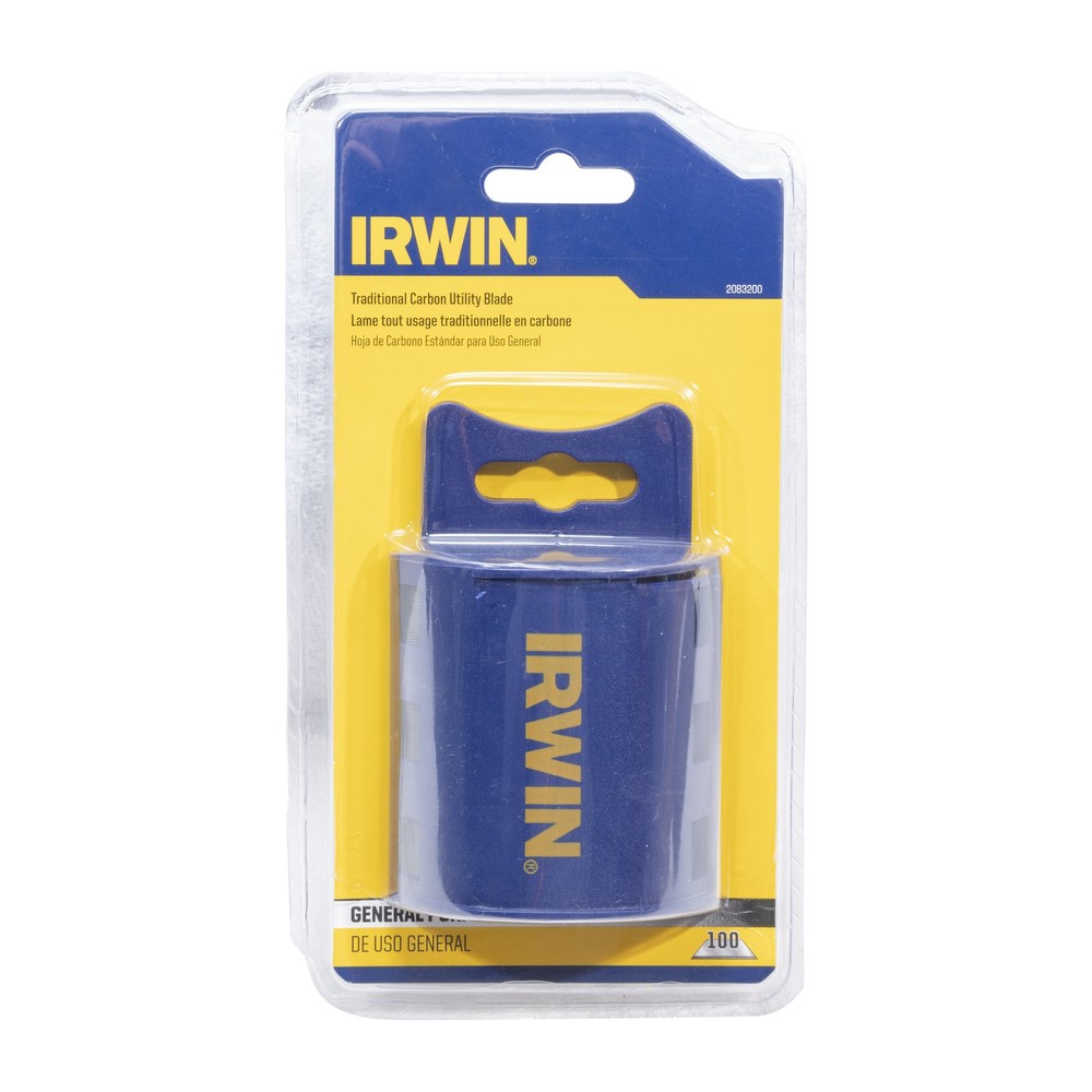 Irwin Tools 100-Pack Carbon Razor Blades for Utility Knives 2083200