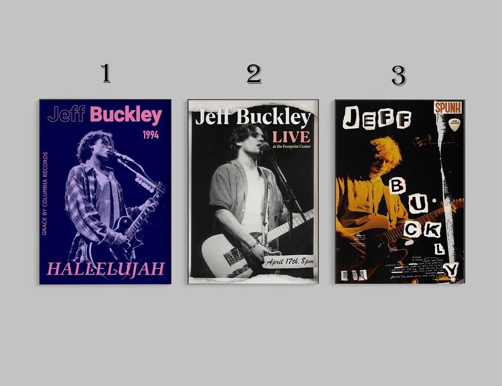 Jeff-Buckley Concert Unframed Poster Vintage Music Fan Collectibles Print
