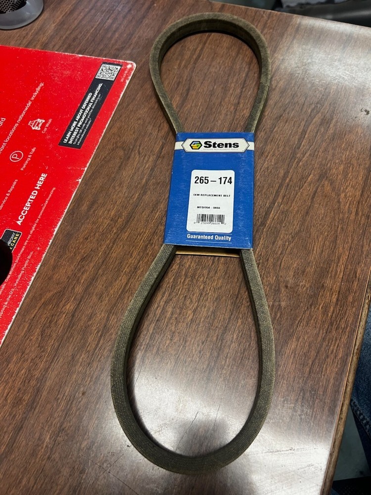 Stens Replacement Belt 265-174 for  MTD 754-0468 TORO 112-0305