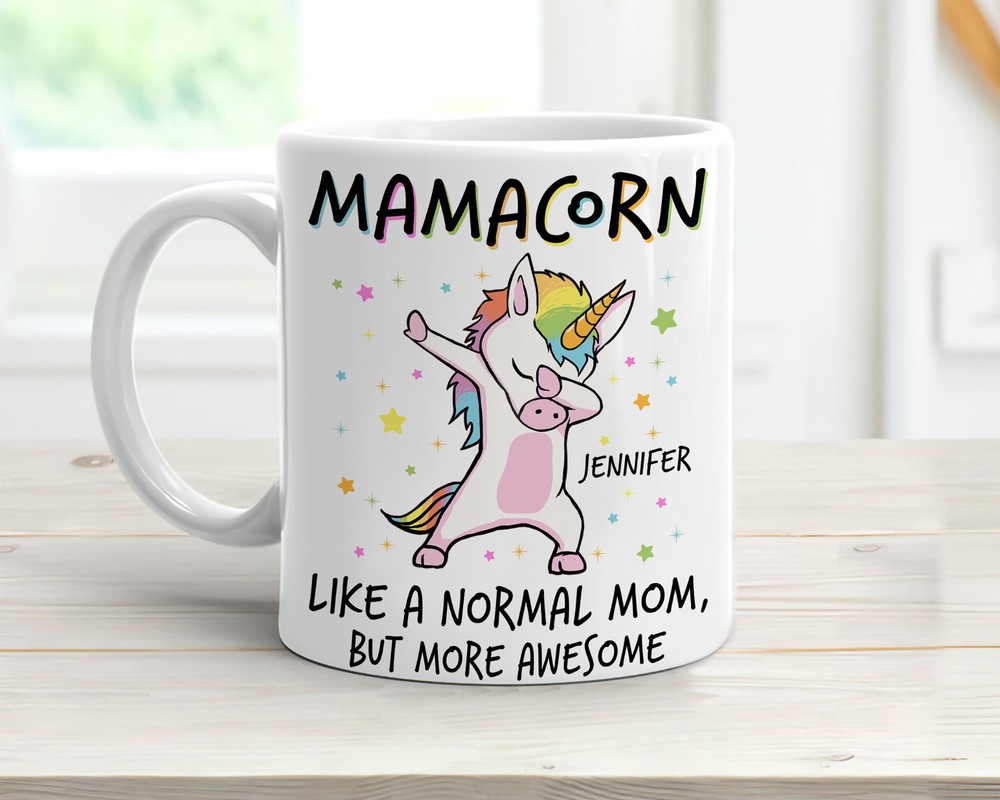 Personalized Mamacorn Coffee Mug Funny Unicorn Coffee Mug Mother Birthday Gift