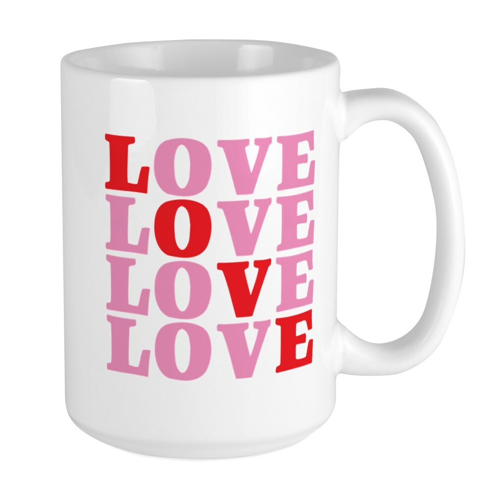 CafePress LOVE Coffee Mug, Large 15 oz. White Coffee Cup (2032526538)