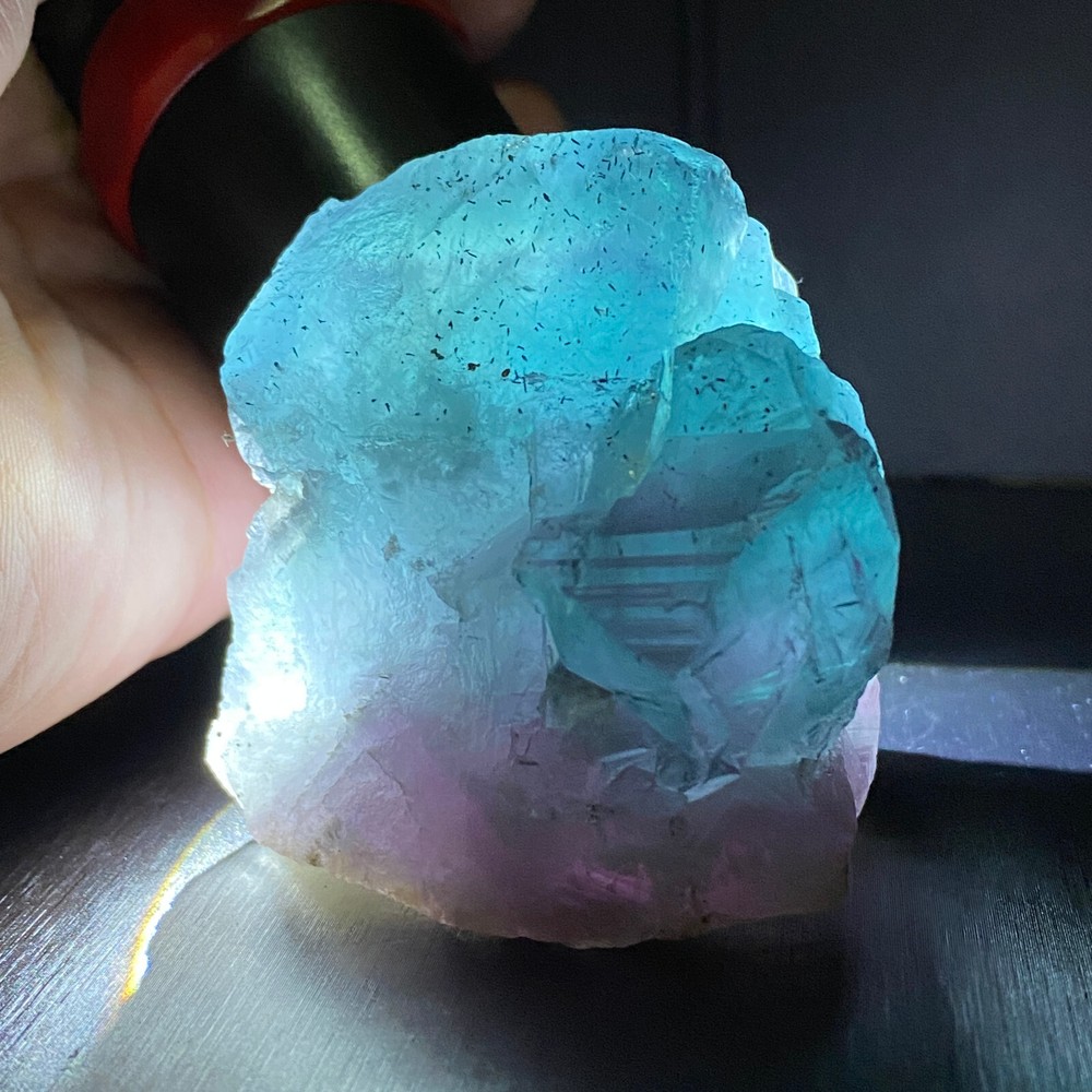 Natural green fluorite crystal ore specimen 246g stunning beauty