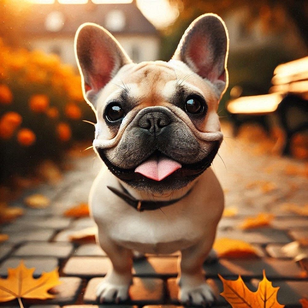French Bulldog | Adorable Dog Breed Art | POSTER 24 X 24 Inches