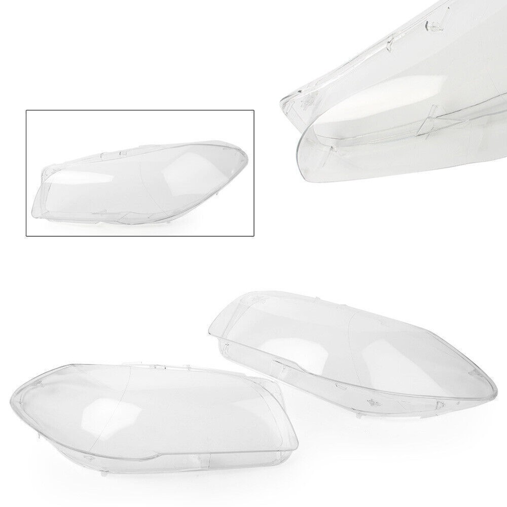 Pair Headlight Cover Lens Set For BMW 5 Series F10 F18 520 523 525 535 530 Clear