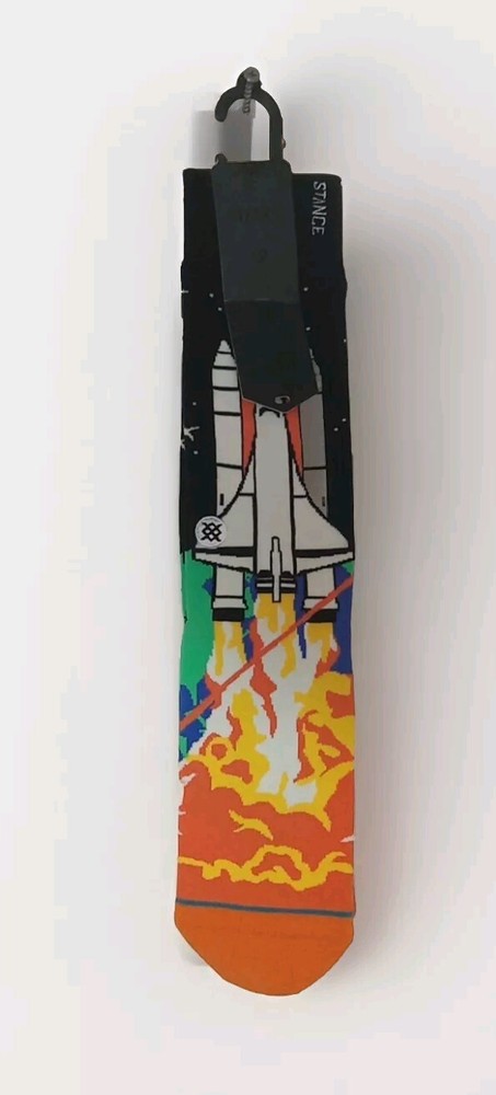 Stance Graphic Design Socks Rockets Take Off Sz L 9-12 Premium Support Fit 545