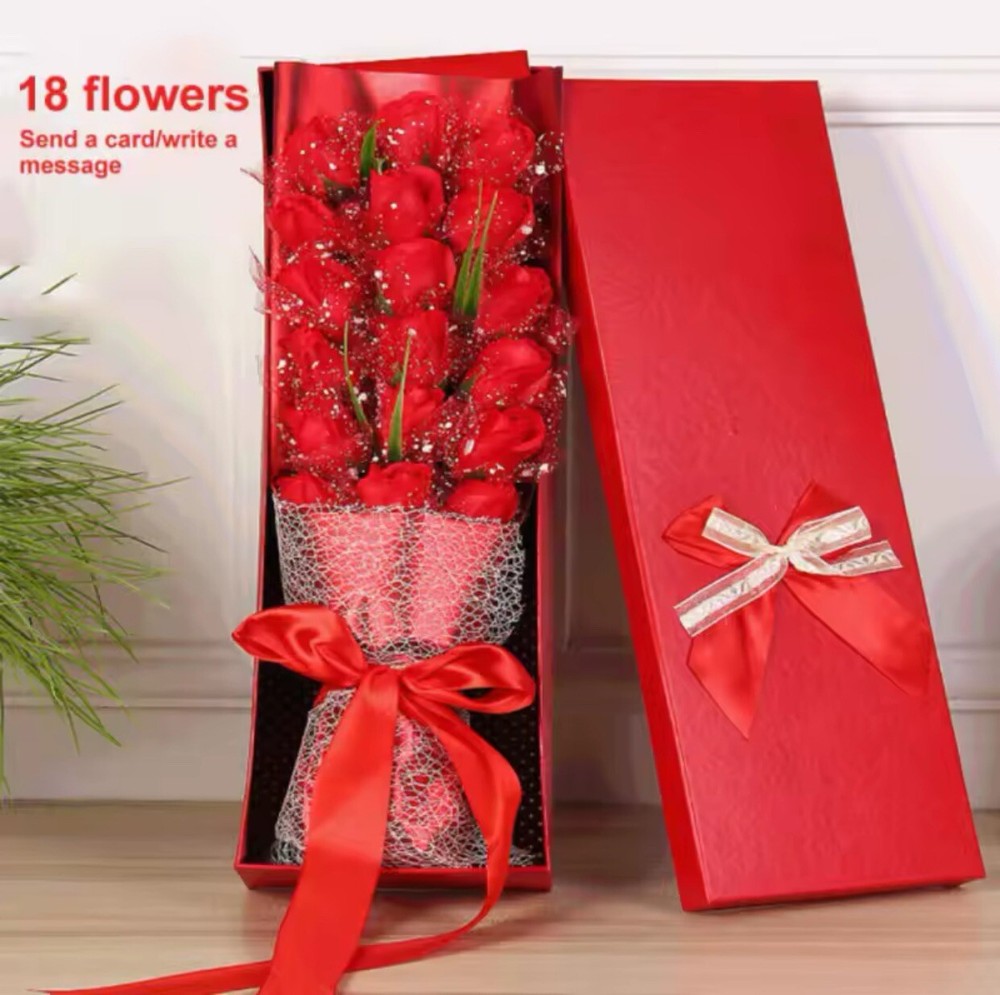 New Artificial Carnation Rose Soap Flower Bouquet Best Gift for Girlfriend Wife
