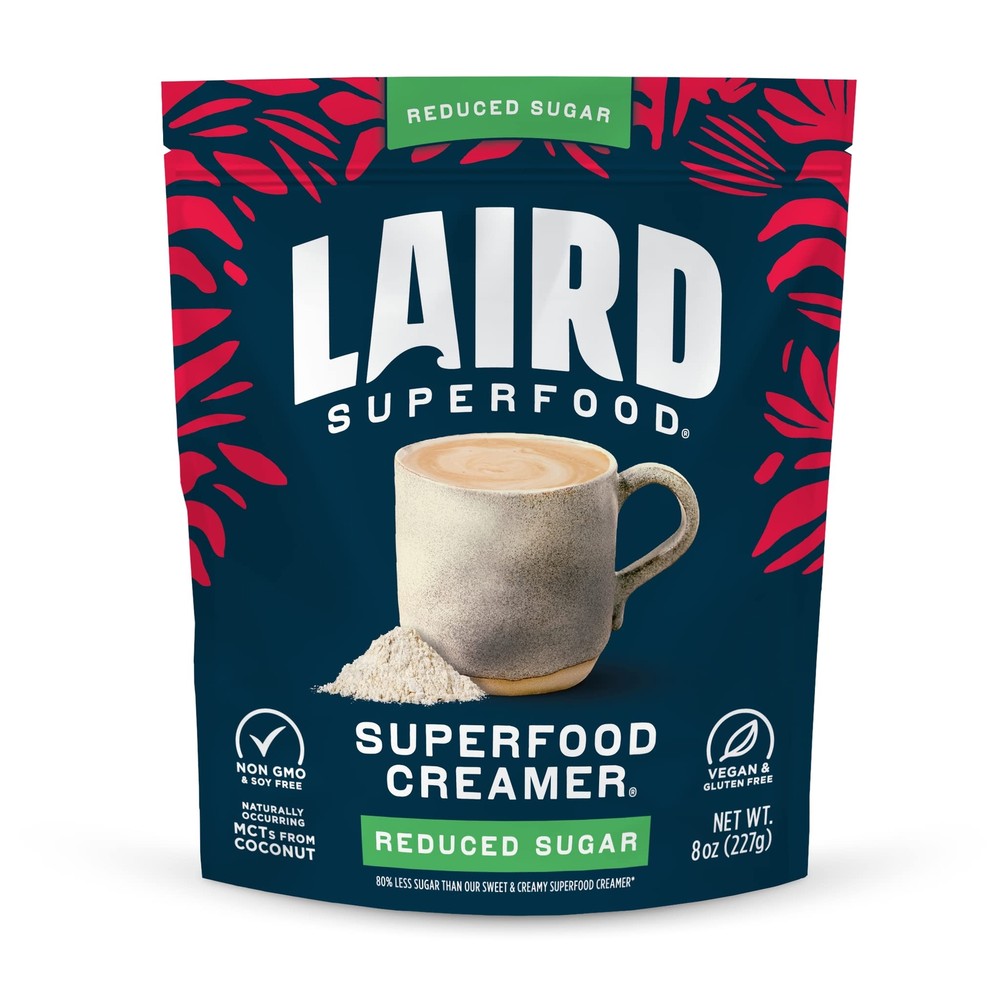 Non-Dairy Reduced Sugar Superfood Coconut Powder Coffee Creamer, Keto, No Sug...