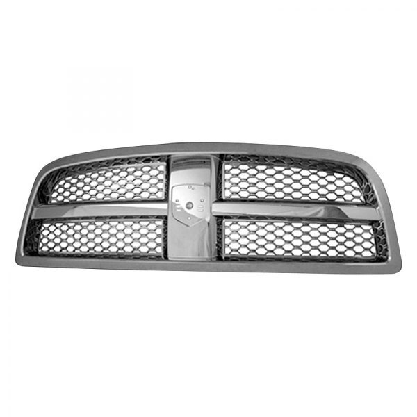 Grille For 2009-2012 Dodge Ram 1500 Chrome Shell Insert Honeycomb Style Plastic