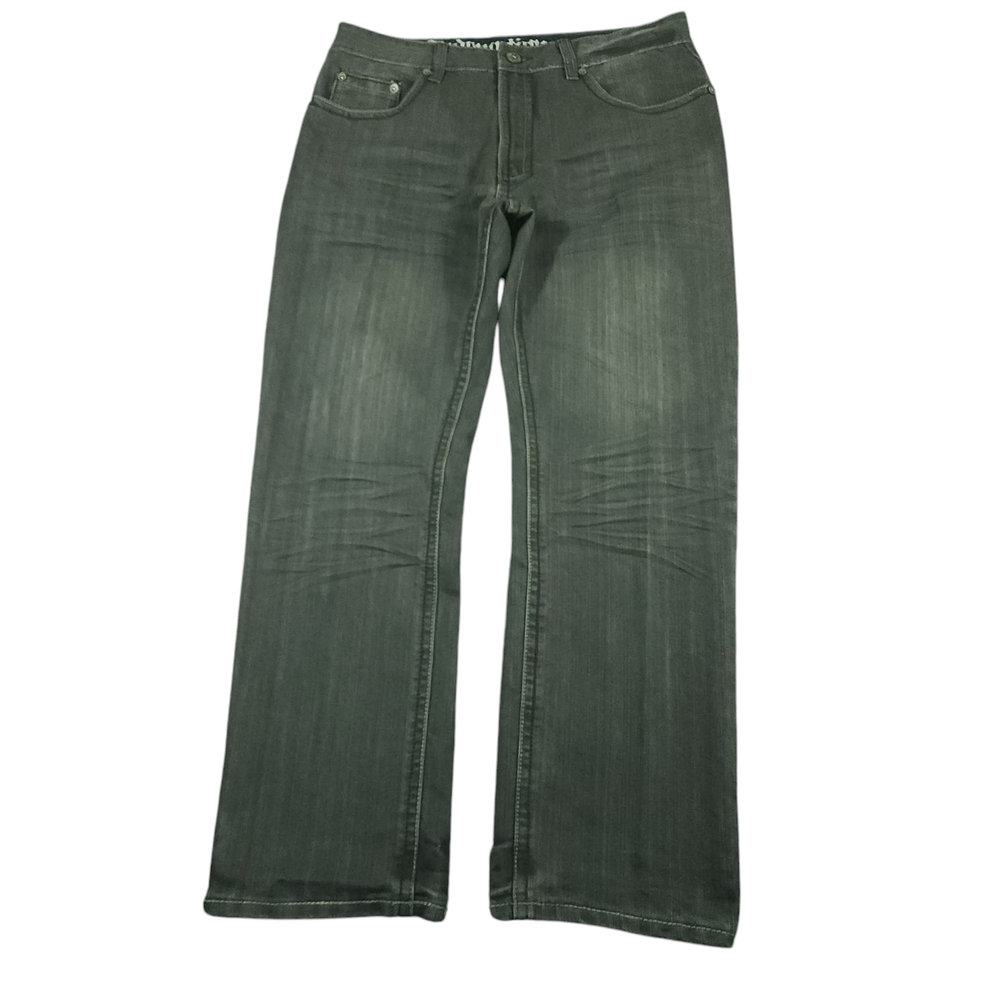 Redemption 717 Mens 36x30 Straight Leg Grunge Jeans with Flap Pocket Semetary Style