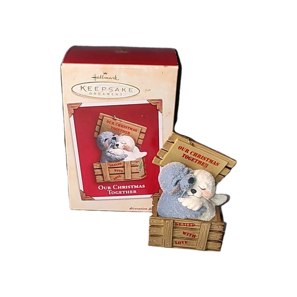 Hallmark 2002 Vintage Keepsake Ornament Christmas Seals Hugging Together