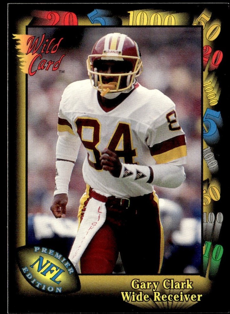 1991 Wild Card Gary Clark Washington Redskins #41