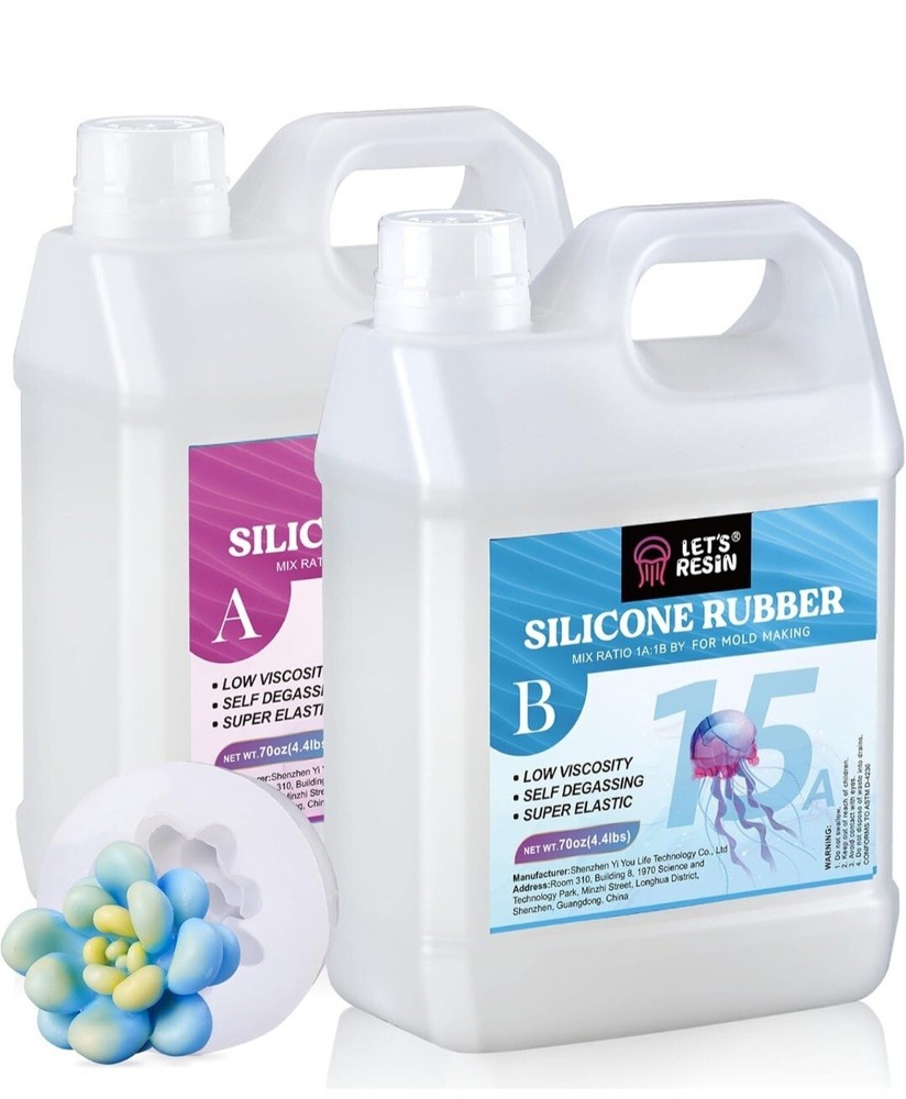 Silicone Rubber Mold Making Kit Liquid Silicone Rubber 140oz Translucent Cl
