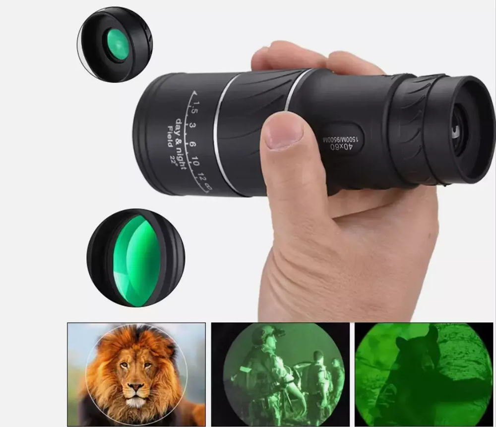 40X60 Monocular Binoculars With Night Vision BAK4 Prism High Power Waterproof