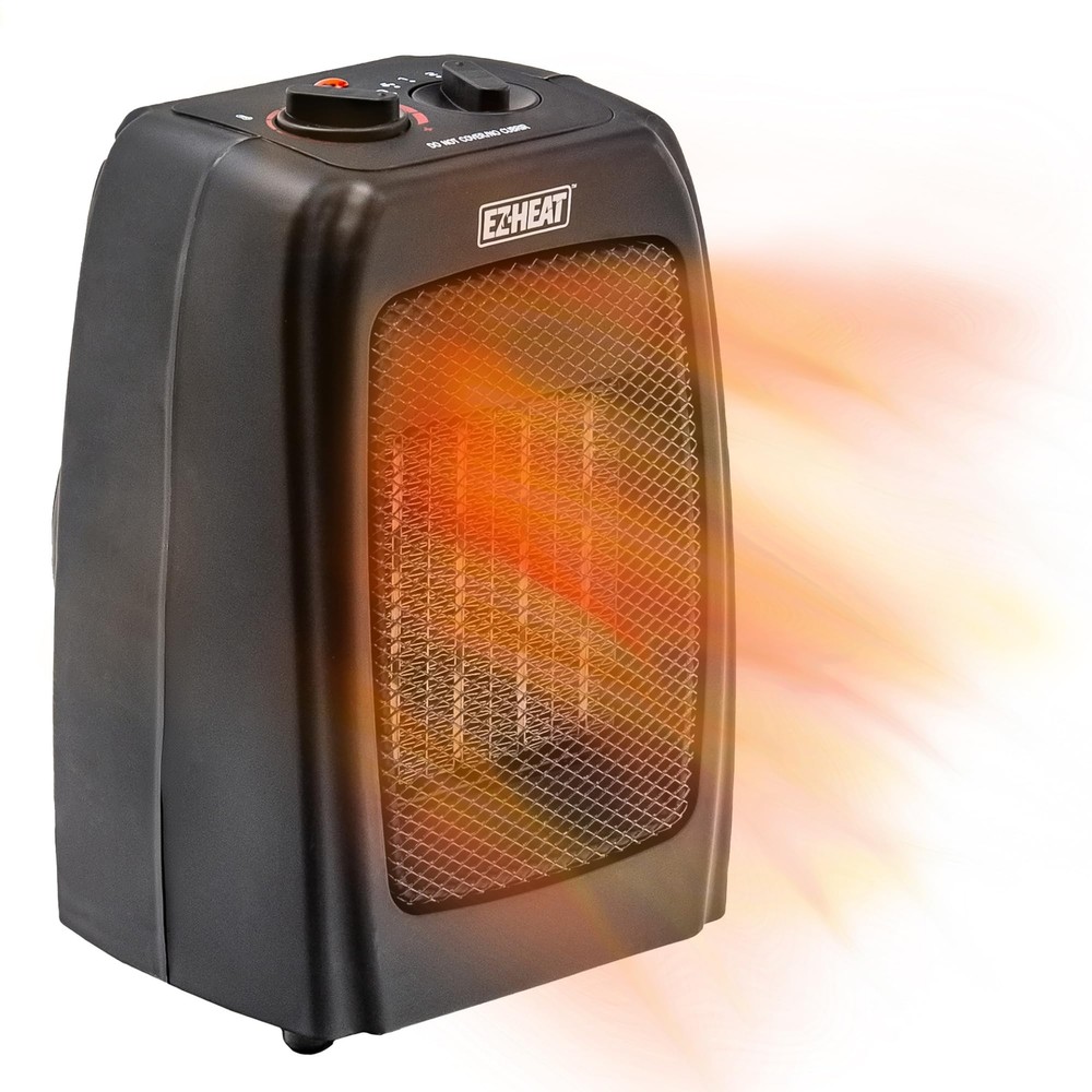 Ceramic Portable Space Heater with Thermostat and Fan, Built-in Overheat Sens...