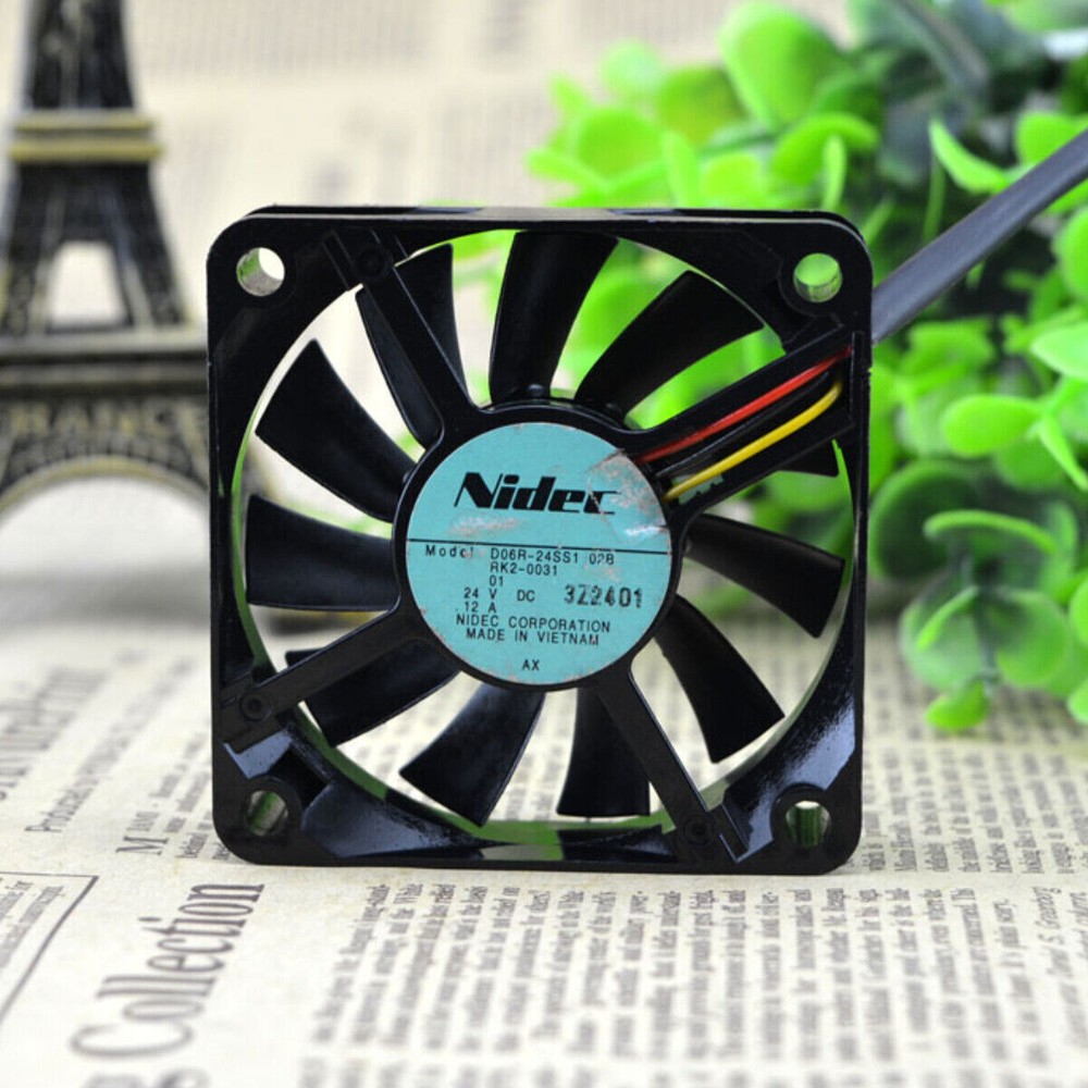 Nidec D06R-24SS1 02B 6cm 24V 0.12A 6015 Chassis Cooling Industrial Fan