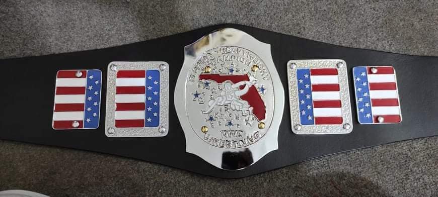 Nwa Florida Heavyweight Wrestling Championship Belt 4mm Zinc
