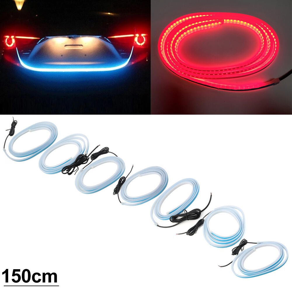 1PC 150CM Car Hood  Daytime Running Light Strip Flexible Car Atmosphere Lamps US