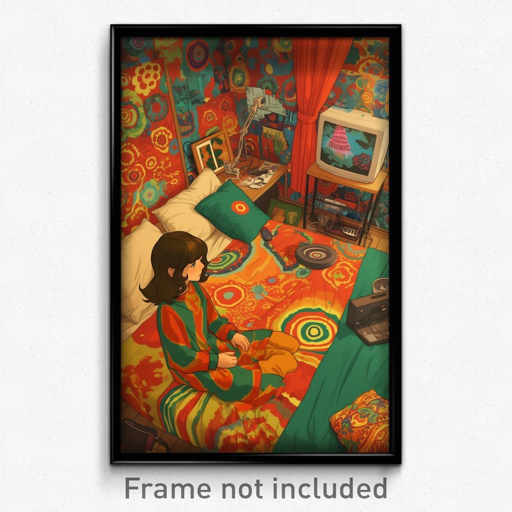 Retro Thai Movie Poster Art Print - Unrealistic Bedroom Film Decor