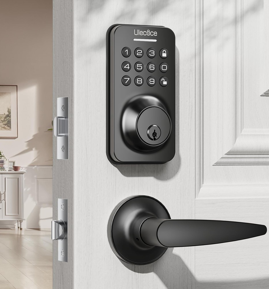 Smart Keyless Entry Deadbolt Lock with Handle Set and Keypad