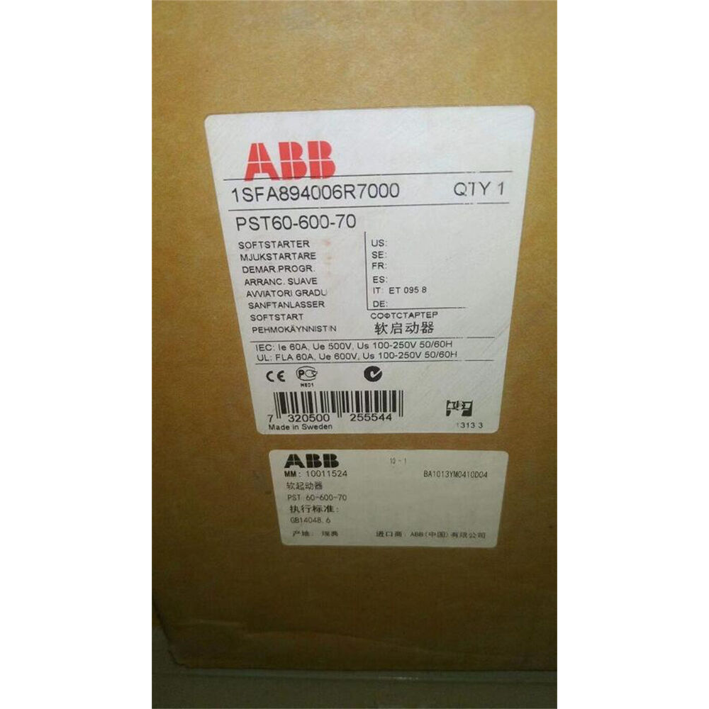 PST60-600-70 ABB 1SFA894006R7000 Soft Starter Brand New in Box!Spot Goods Zy
