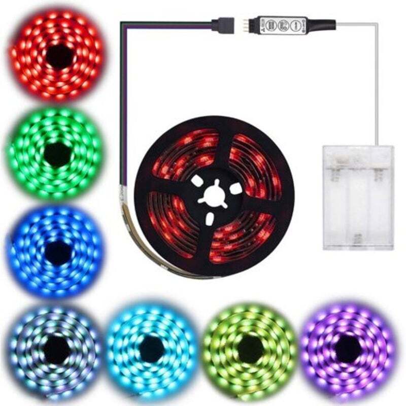 Battery Power 5050 Rgb Waterproof Background Strip Light 30 Leds Per Meter With