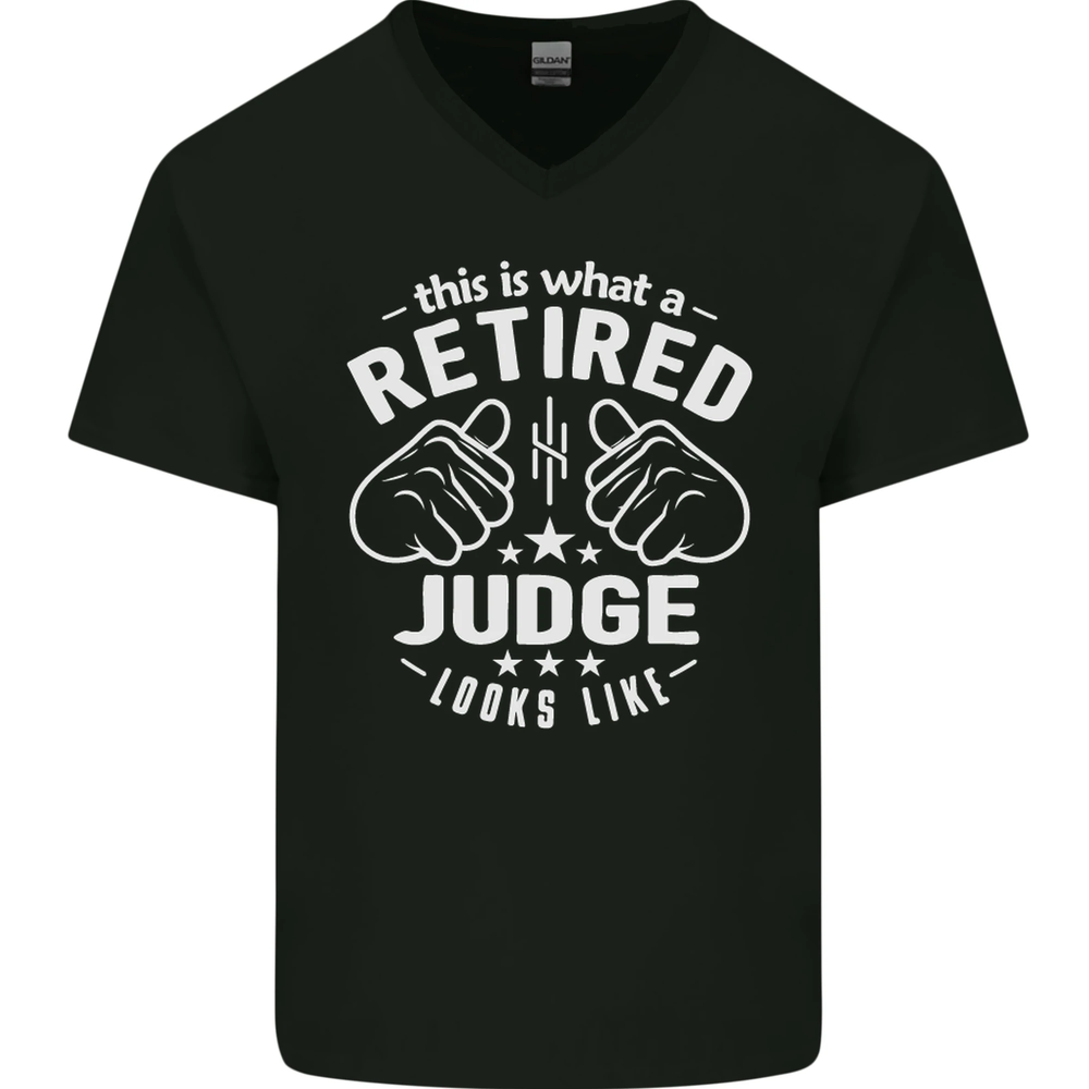 This Is What a Retired Judge Looks Like Mens V-Neck Cotton T-Shirt