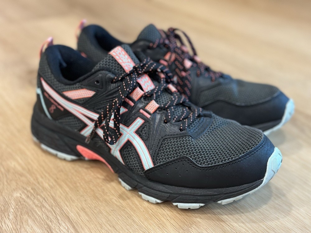 Size 8 - ASICS Gel Venture 8 Black Clear Blue Pink - Women’s