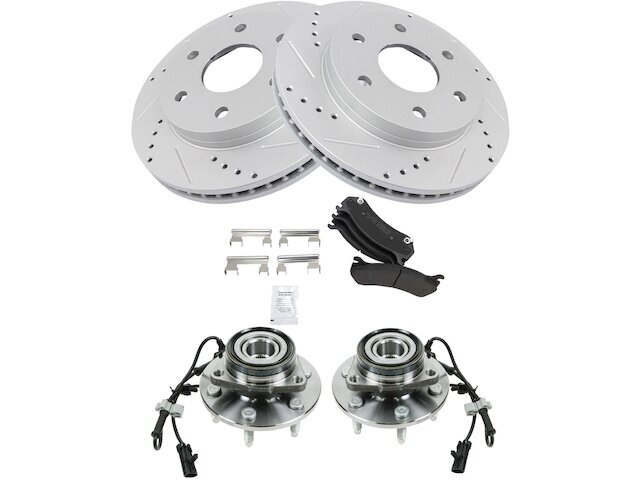 Front Brake Pad and Rotor and Wheel Hub Kit fits Escalade EXT 2002-2006 29CXQD