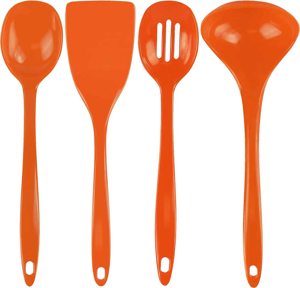 Melamine Utensil Set, 4Pc, Orange