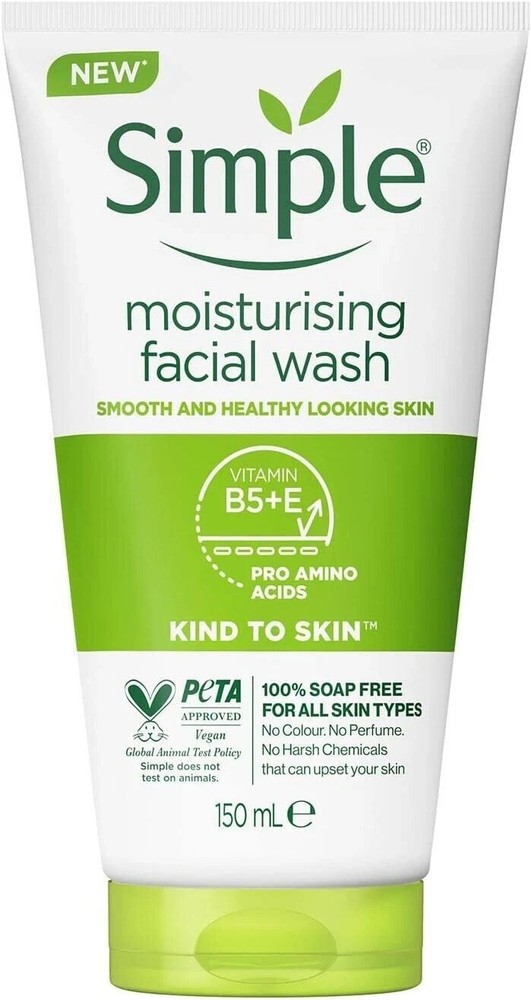 Simple Moisturizing Facial Wash, 150Ml free shipping world wide