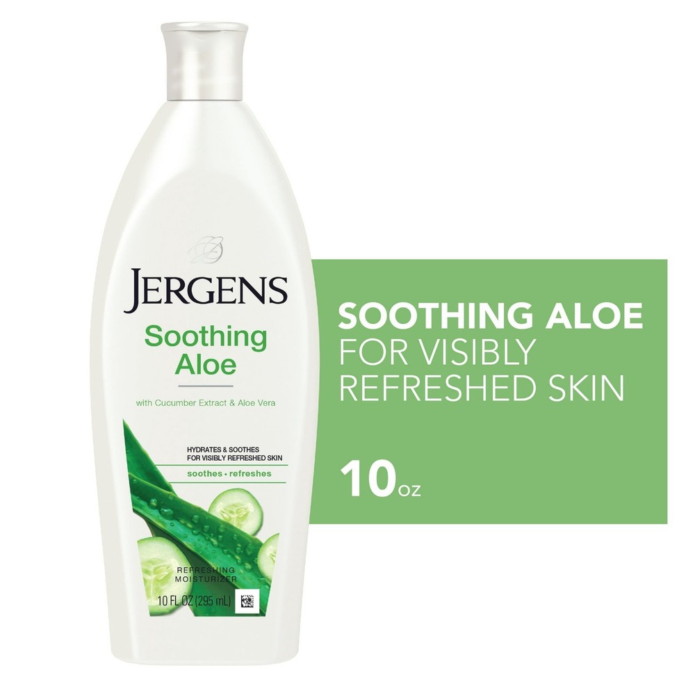 Jergens Soothing Aloe Refreshing Moisturizer Body Lotion Aloe ver 10oz (12 Pack)