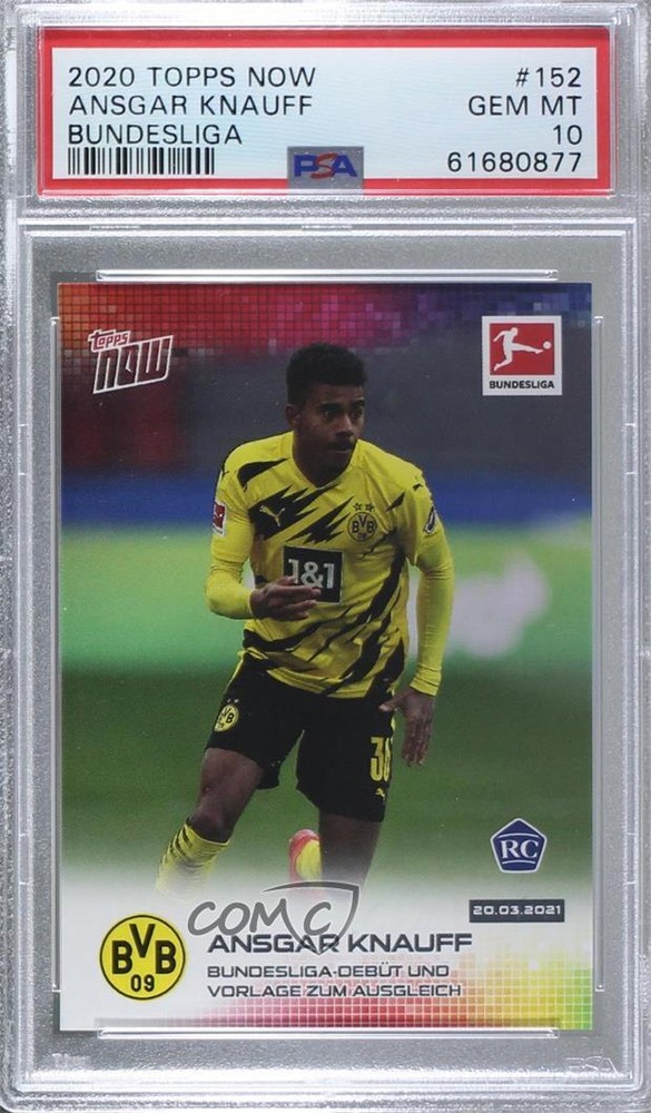 2020-21 Topps Now Bundesliga Online Exclusive German Ansgar Knauff PSA 10 GEM MT