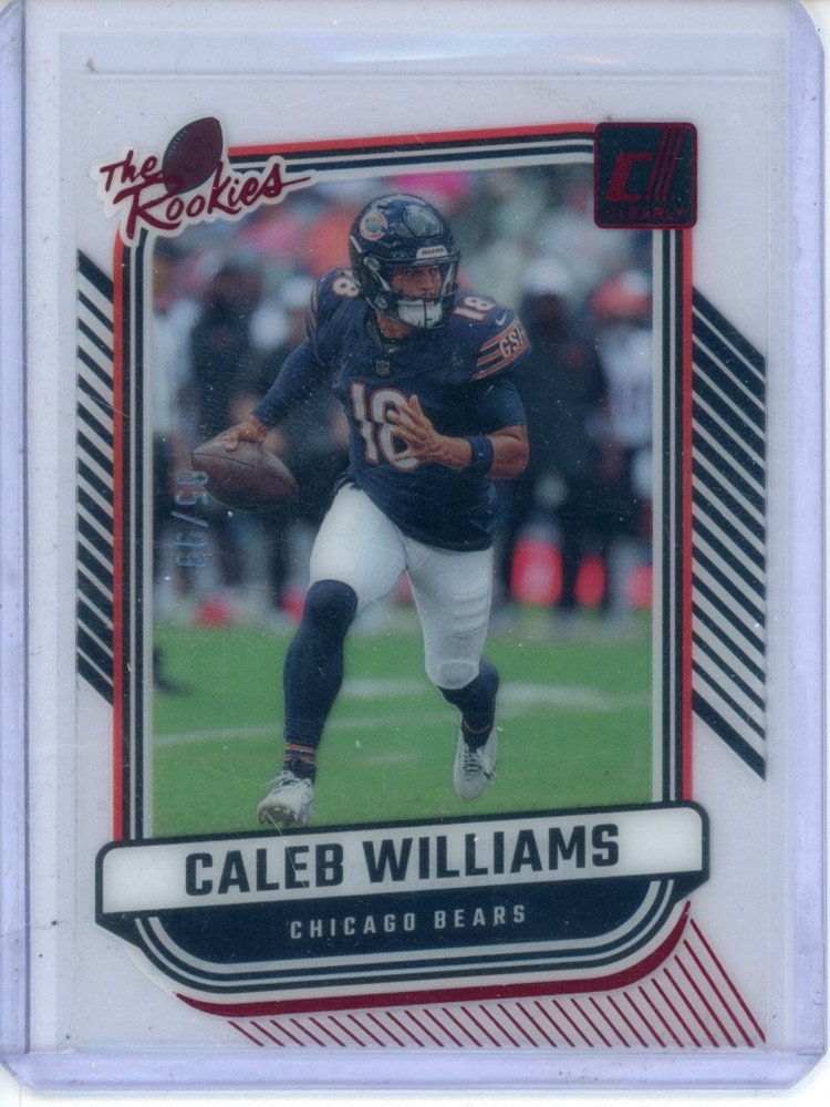 2024 Panini Clearly Donruss Caleb Williams The Rookies RC Red #85/99 Bears O269