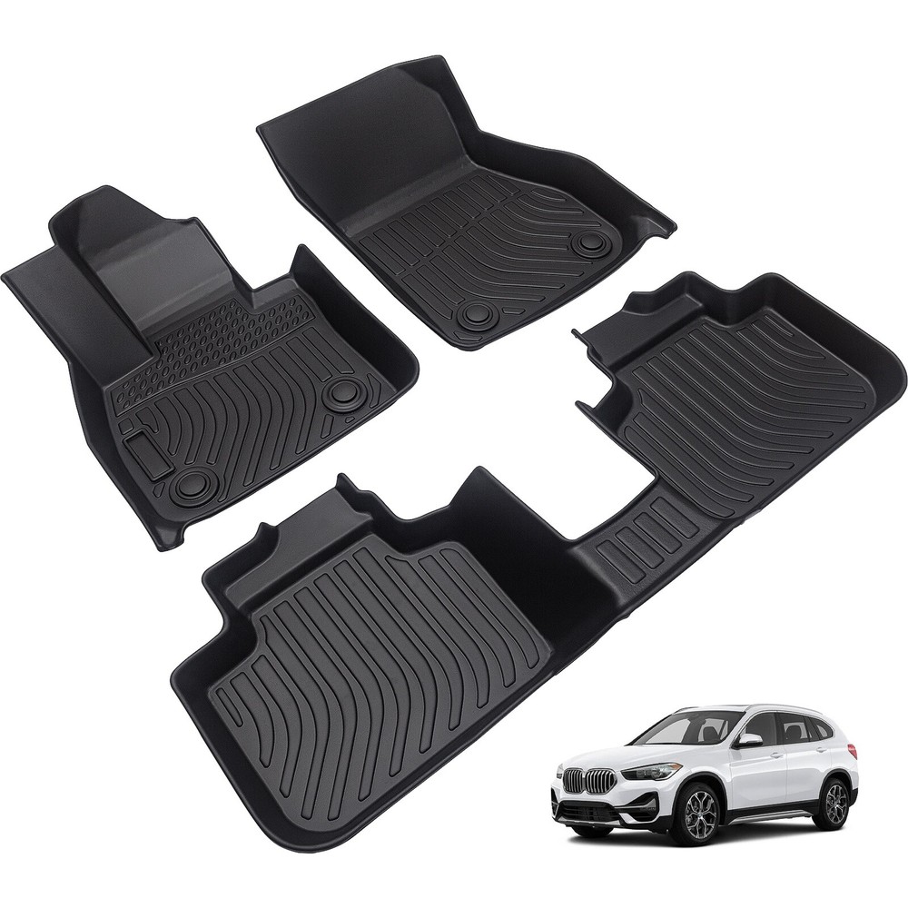 Car Floor Mats Replacement for 2016-2022 BMW X1 Black All Weather Floor Liners