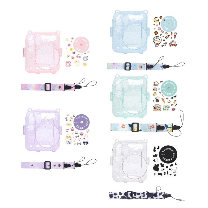 Clear Camera Covers with Sticker Strap for Mini12 Camera Crystal Covers