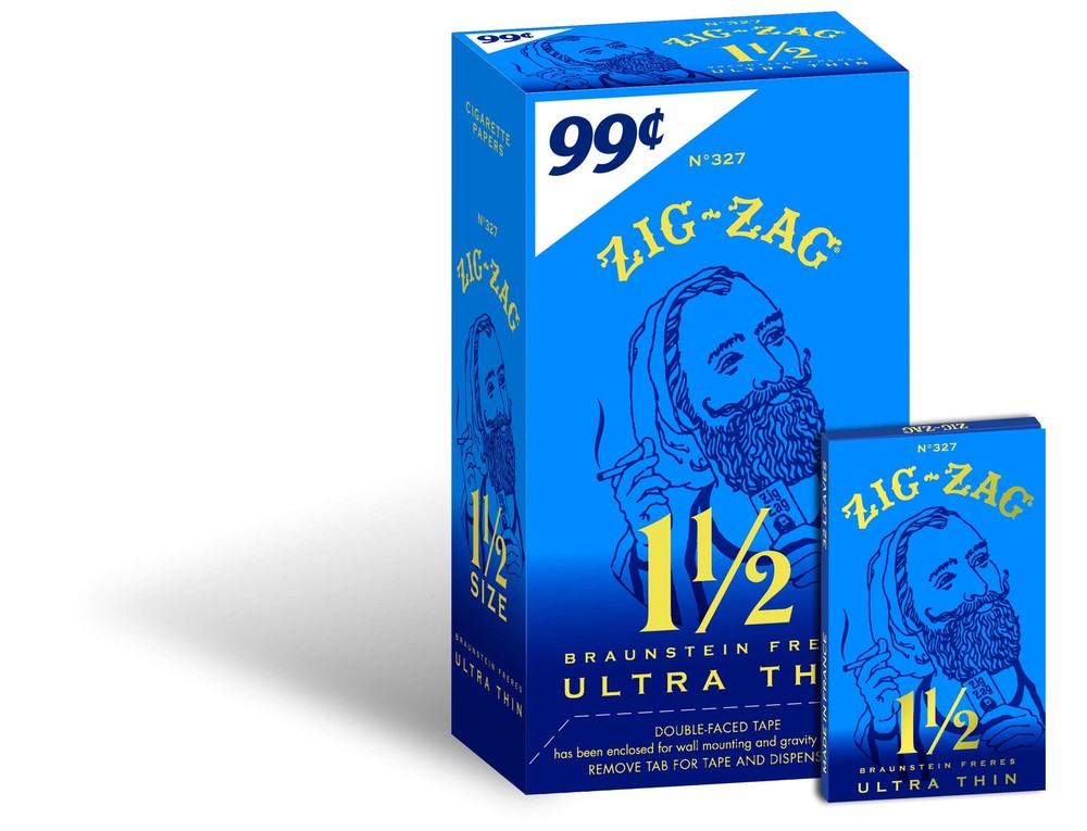 Ultra Thin Rolling Papers, 1 1/2 Size, 24 Booklets, Blue, Pre-Priced at $0.99...