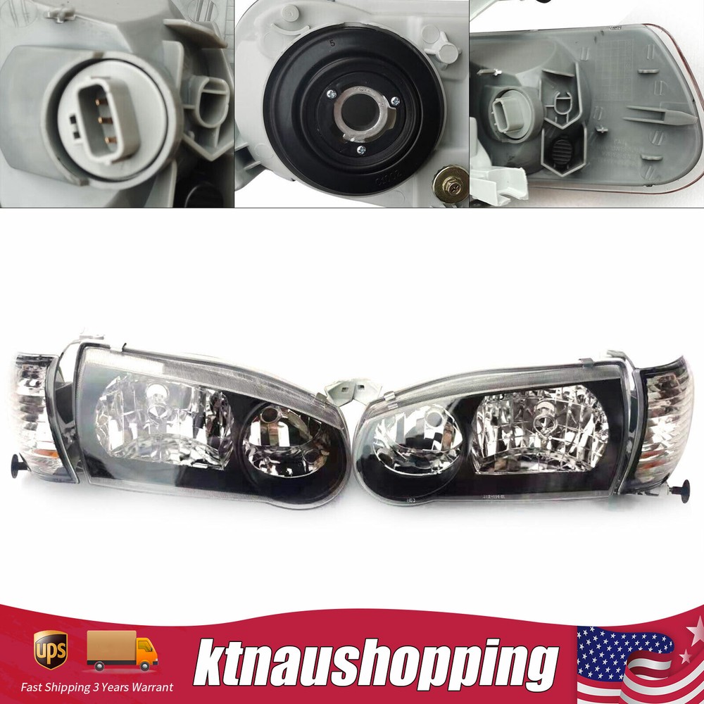 2001-2002 Toyota Corolla Headlight Set with Corner Signals Left & Right