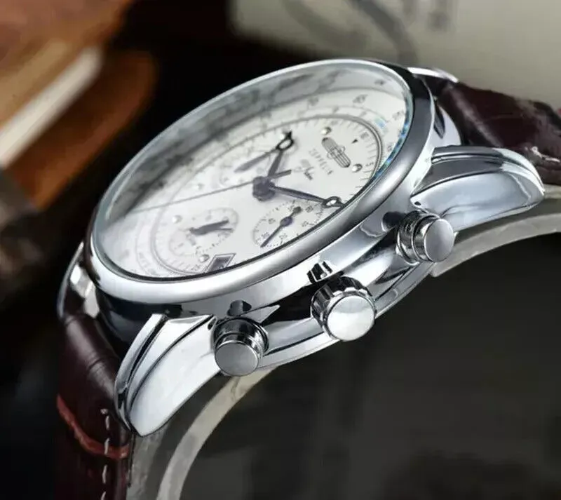 Zeppelin Airship Mens Leather Band Luxury Business Casual Watch