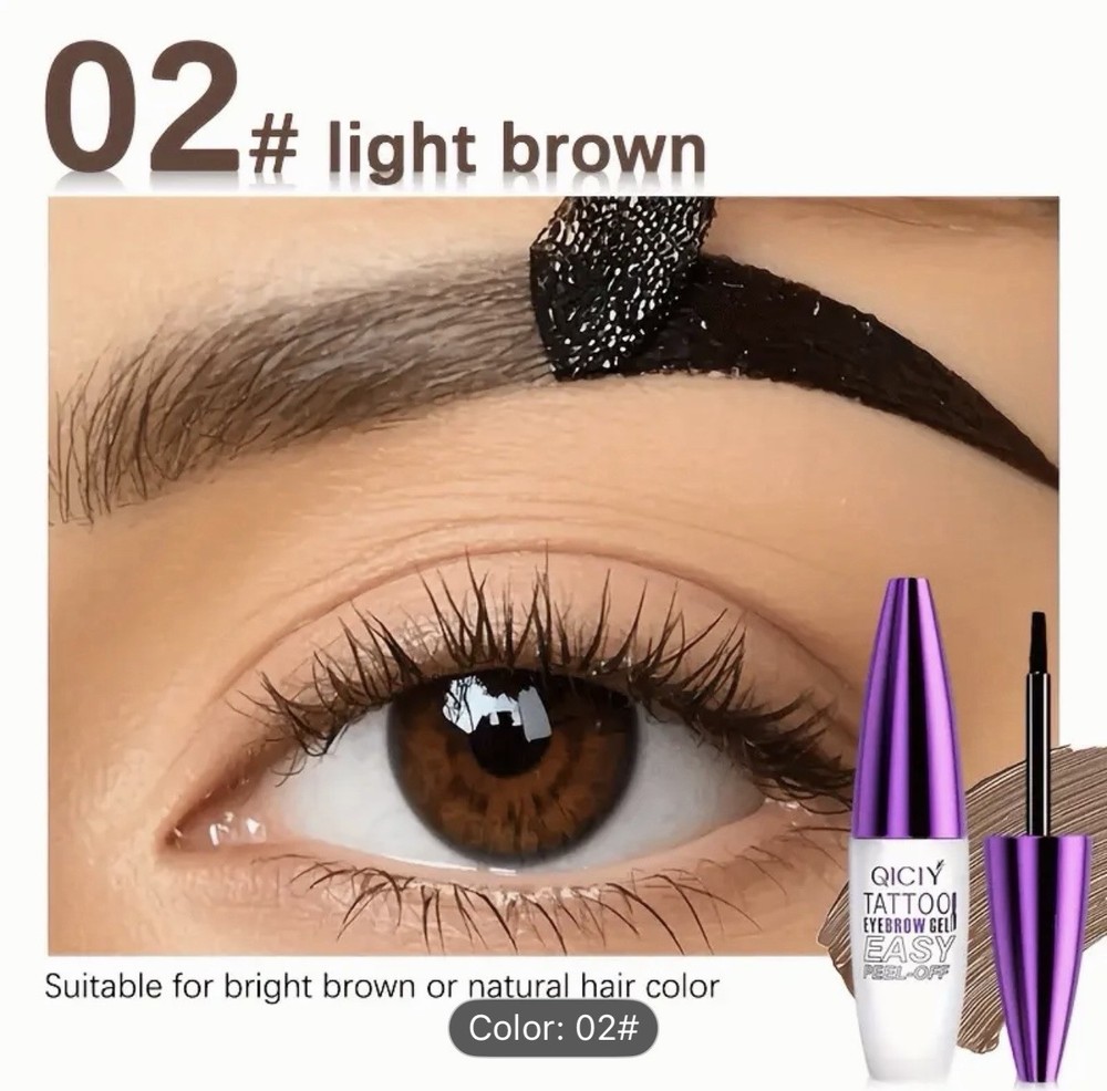 Tattoo Peel-Off Semi-Permanent Brow Tint Waterproof Long-Lasting Eyebrow Gel