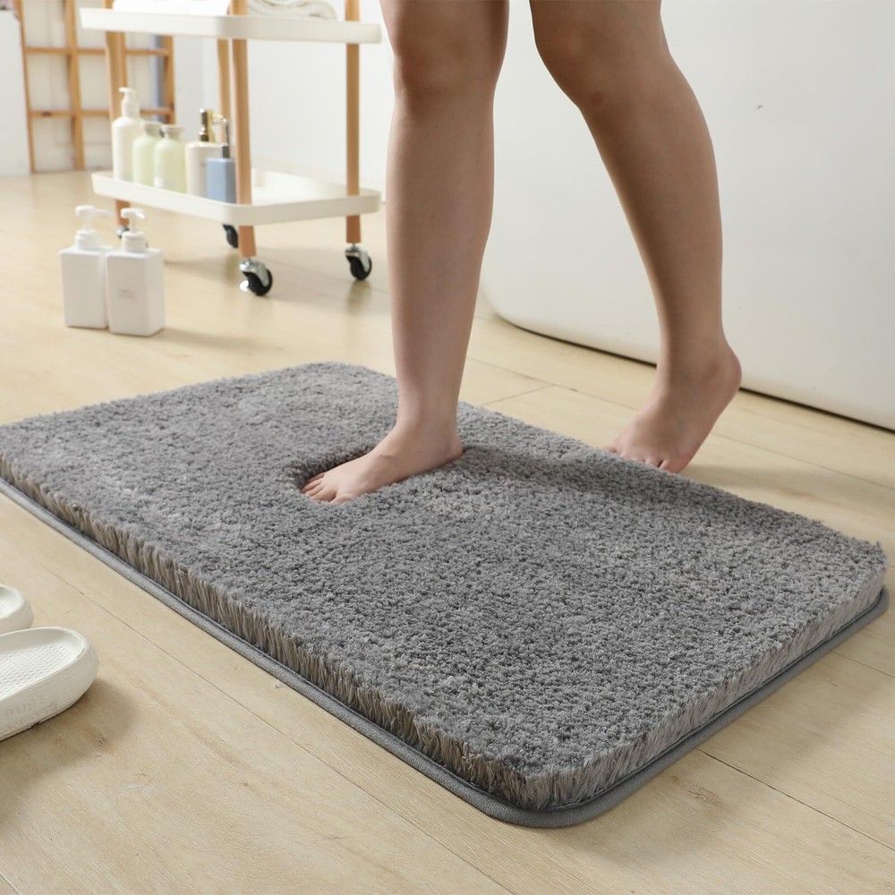 20x30 Soft Non-Slip Microfiber Bath Mat - Absorbent & Washable