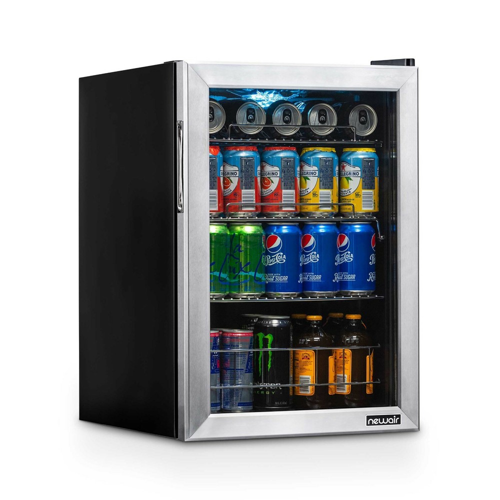 Newair 90 Can Beverage Refrigerator Cooler, Freestanding Small Mini Fridge
