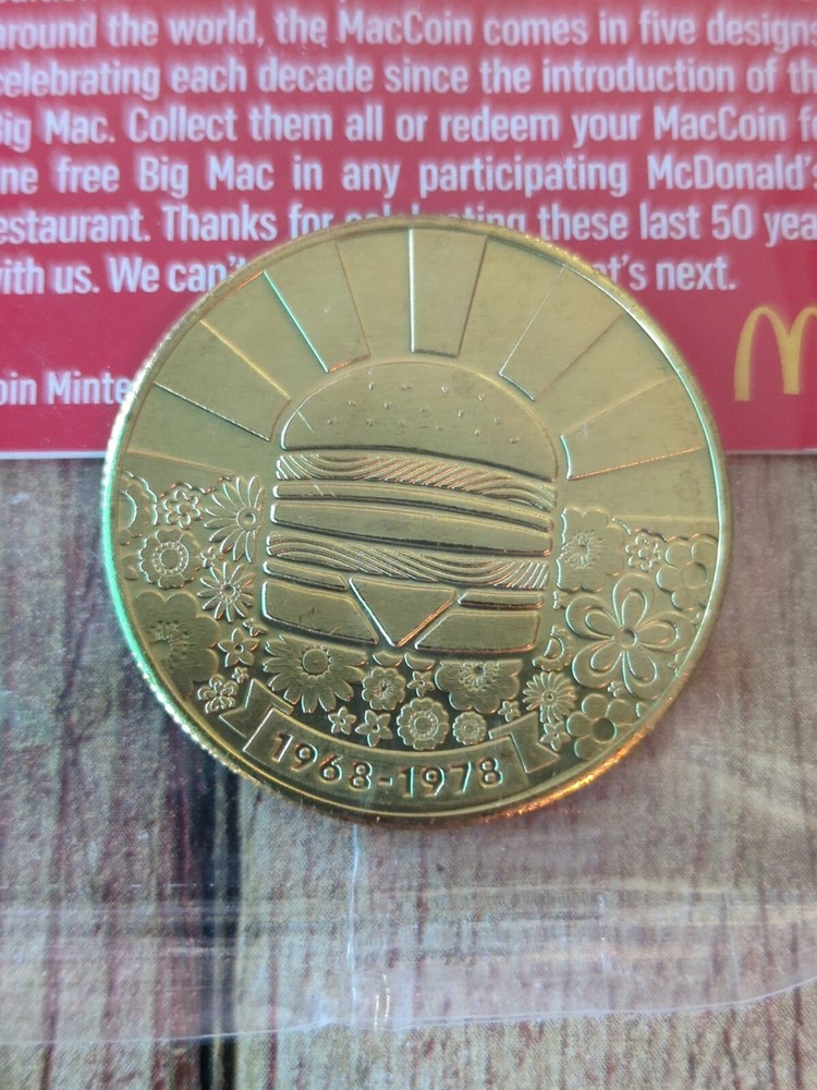 NEW / SEALED McDonald's 50 Years Of Big Mac Collectors Coin 1968-1978-image