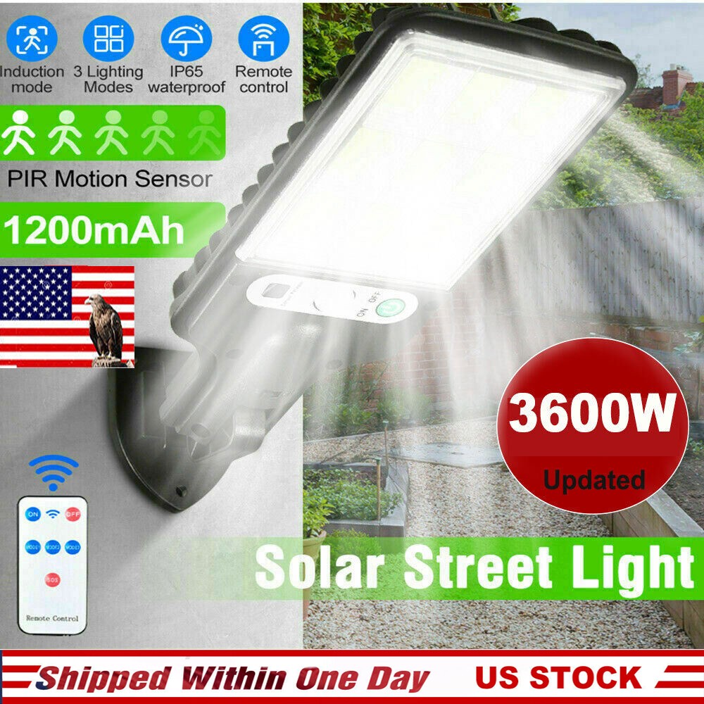 990000LM LED Solar Street Light Commercial Dusk To Dawn Outdoor Road Wall Lamp