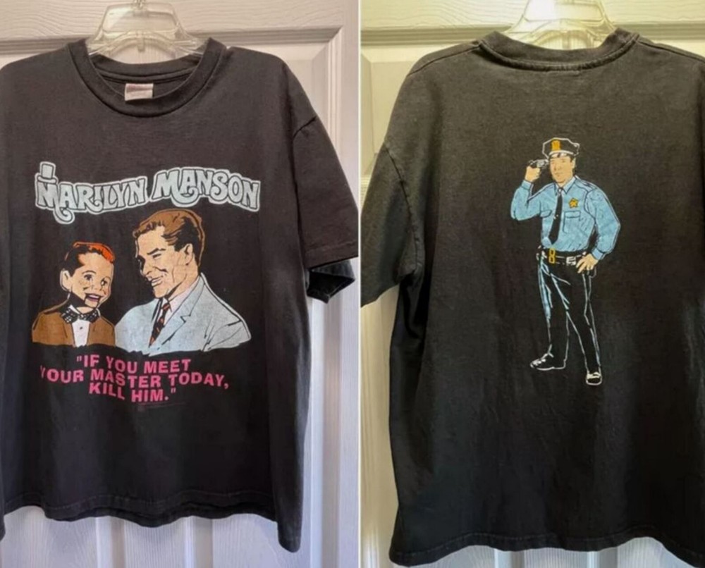 Marilyn manson _Kill your god, Kill your master_ 2 sided T shirt